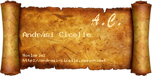 Andrási Cicelle névjegykártya